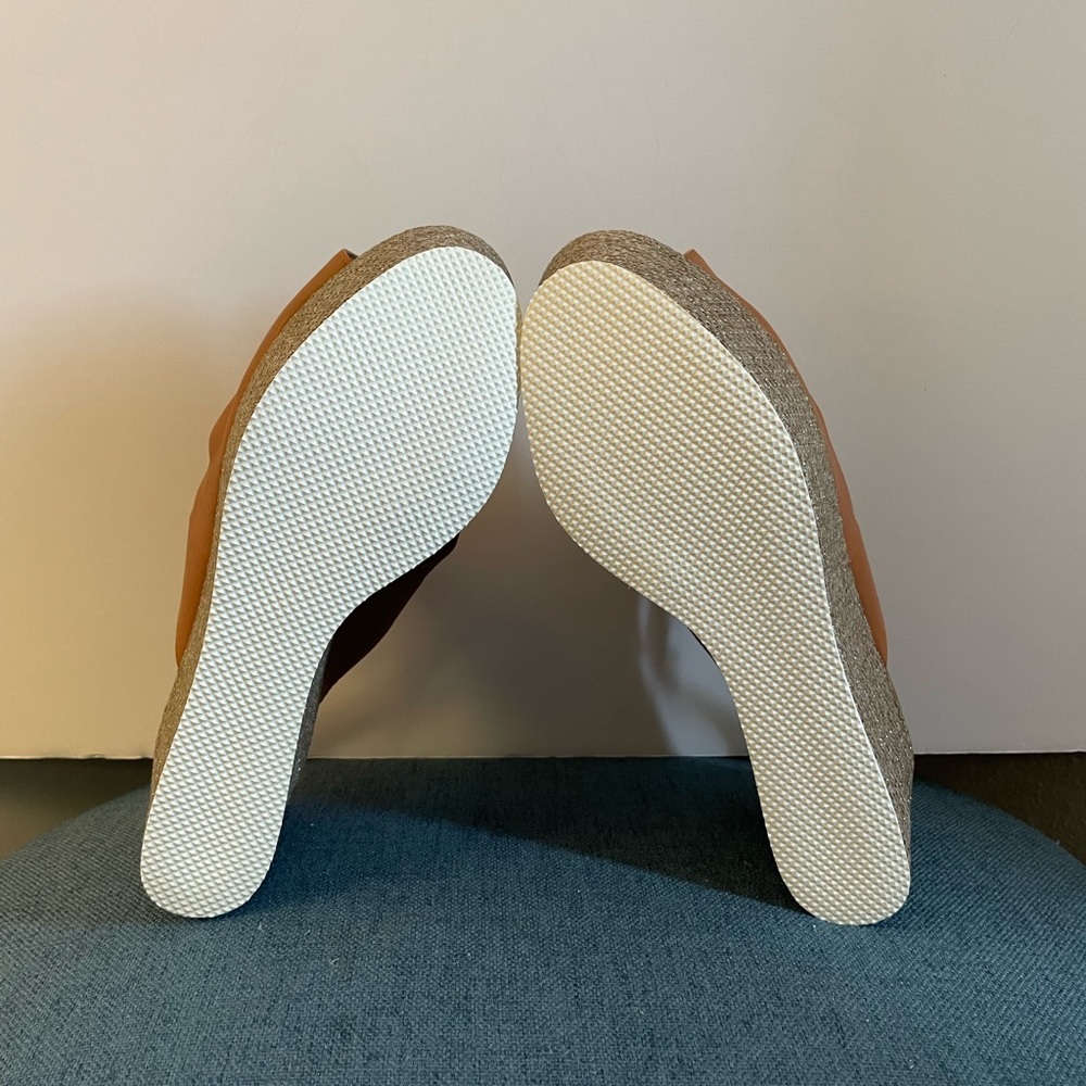 Marco Ricci Wrinkle Vamp Platform Slingback Wedge size 39 - Picture 11 of 12
